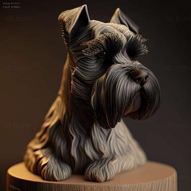 3D model Zwergschnauzer dog (STL)